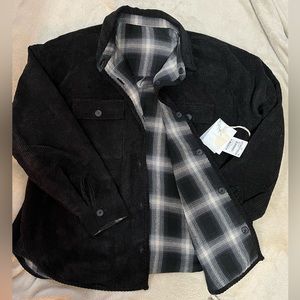 Thread & Supply Shacket Shirt Jacket Plaid Reversible NWT